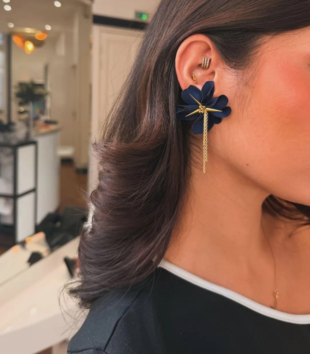 Boucles d'oreilles en tissu